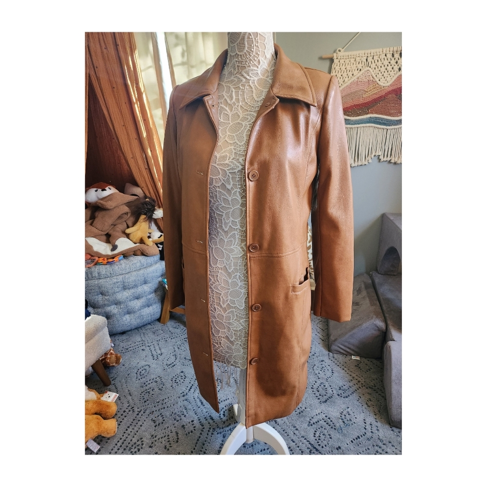 Urban Outfitters Size Small Leather Jacket Long